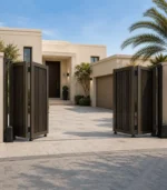⁦Aluminium Folding Driveway Gate⁩ - الصورة ⁦2⁩