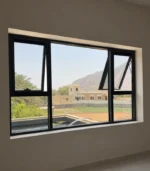 Curtain Wall Window with Dual Top-Hung Vents