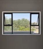 Curtain Wall Window with Dual Top-Hung Vents