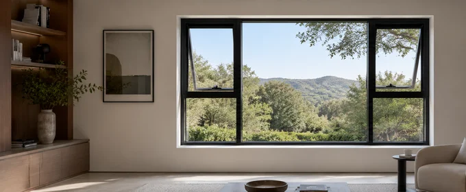 Curtain Wall Window with Dual Top-Hung Vents