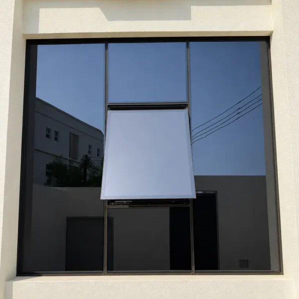 Curtain wall window with middle single shutter