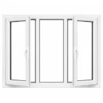 UPVC Window with Left and Right Tilt-and-Turn Sashes