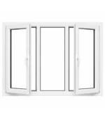 UPVC Window with Left and Right Tilt-and-Turn Sashes