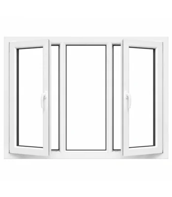 UPVC Window with Left and Right Tilt-and-Turn Sashes