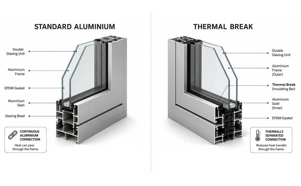 Thermal Break vs Standard Aluminium