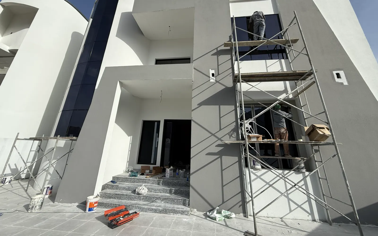 ART Windows team installing windows or doors on site
